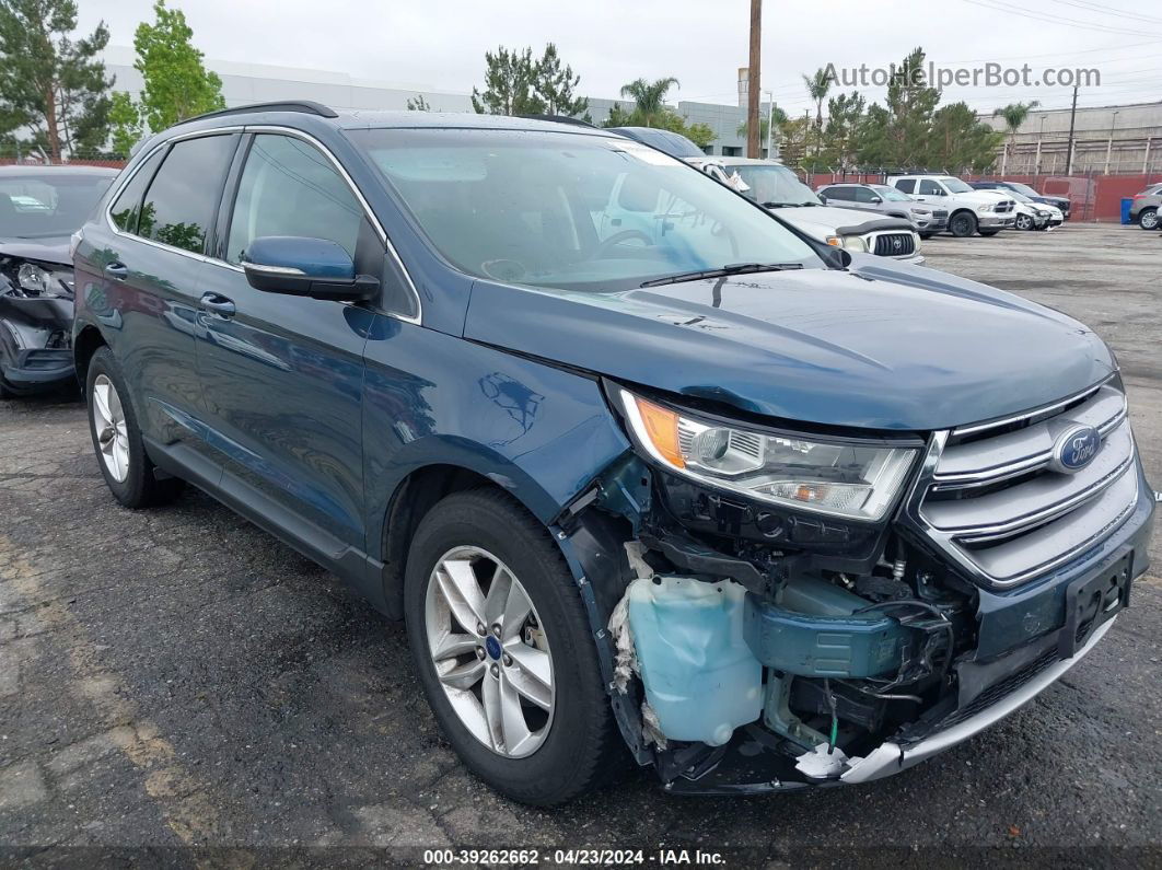 2016 Ford Edge Sel Dark Blue vin: 2FMPK3J83GBC07369