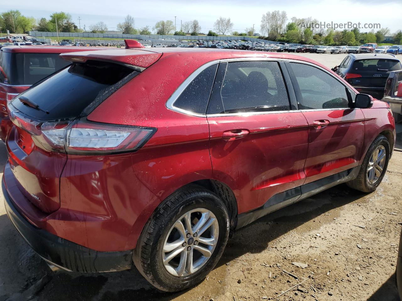 2017 Ford Edge Sel Бордовый vin: 2FMPK3J83HBB88775