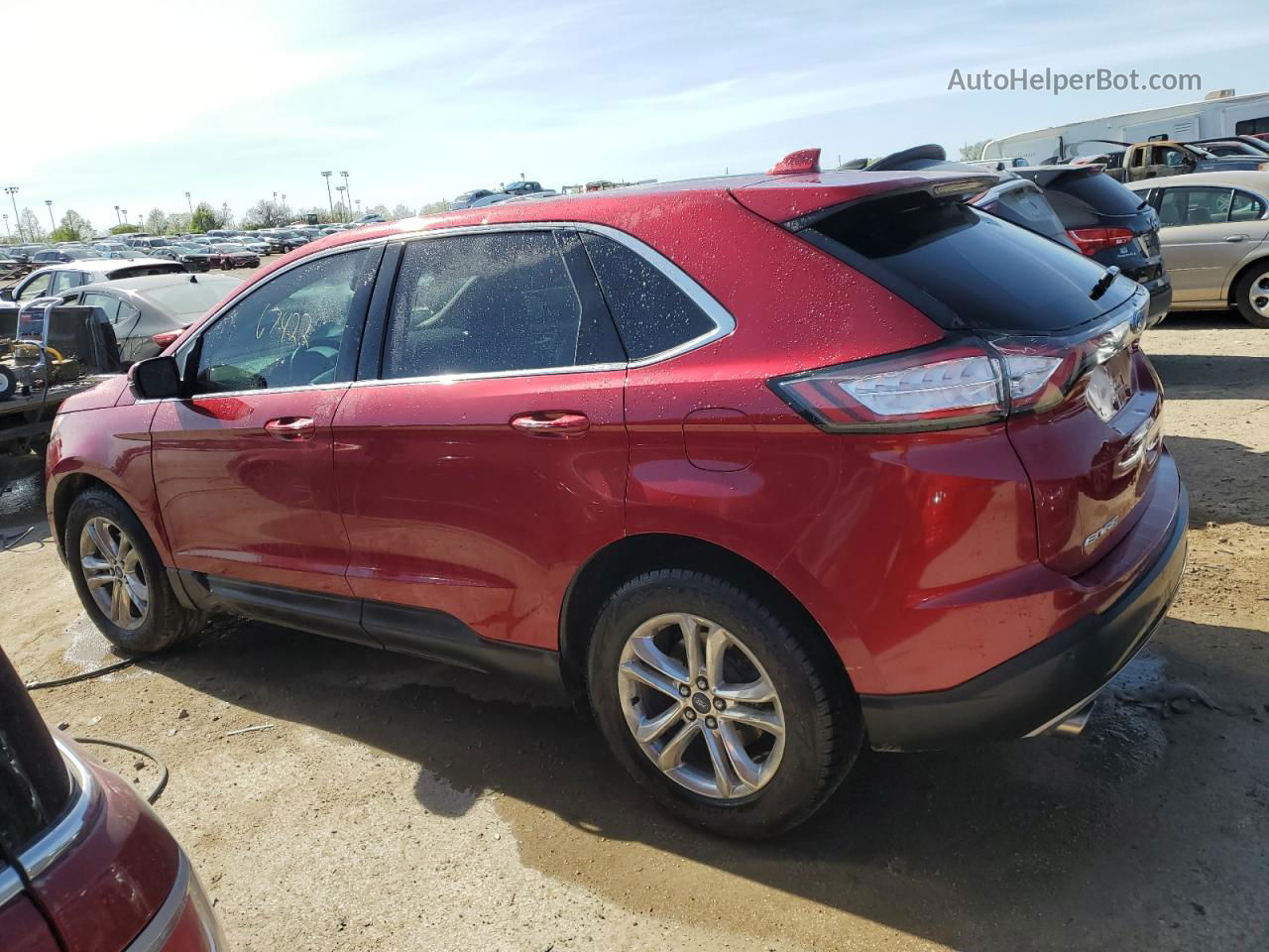 2017 Ford Edge Sel Burgundy vin: 2FMPK3J83HBB88775