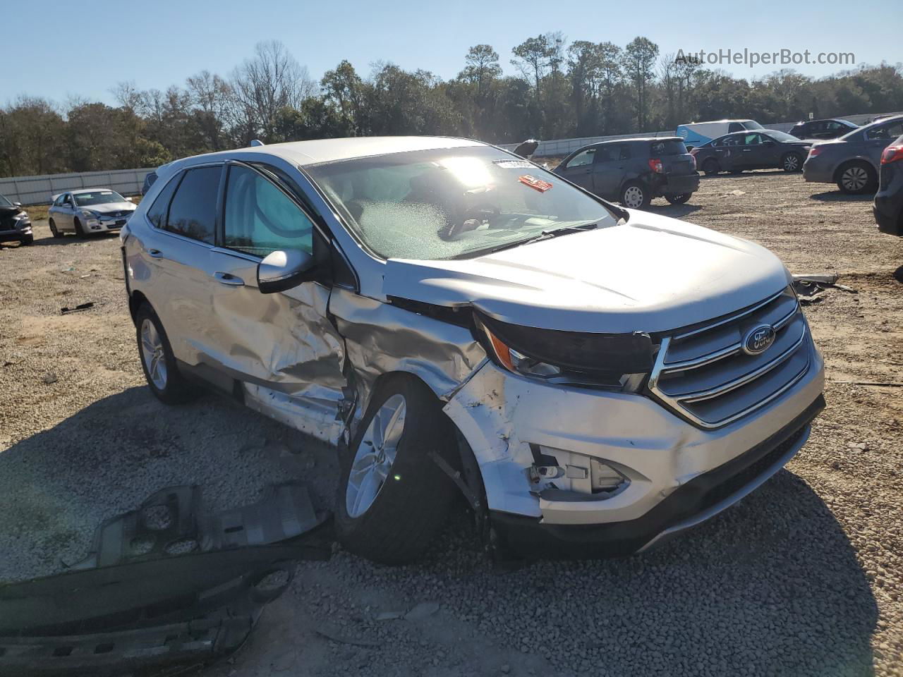 2018 Ford Edge Sel Silver vin: 2FMPK3J83JBB56060