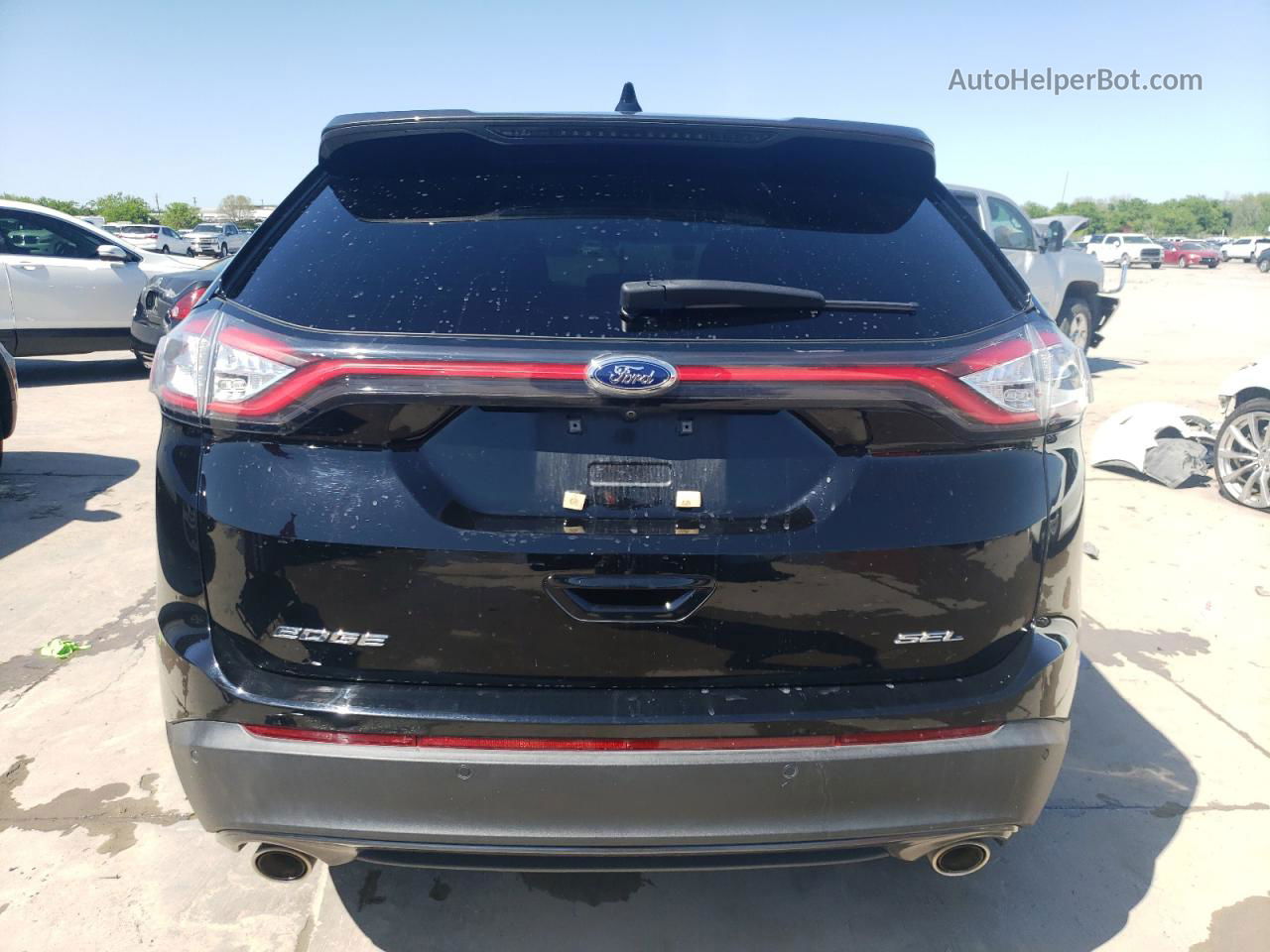 2018 Ford Edge Sel Black vin: 2FMPK3J83JBC11672