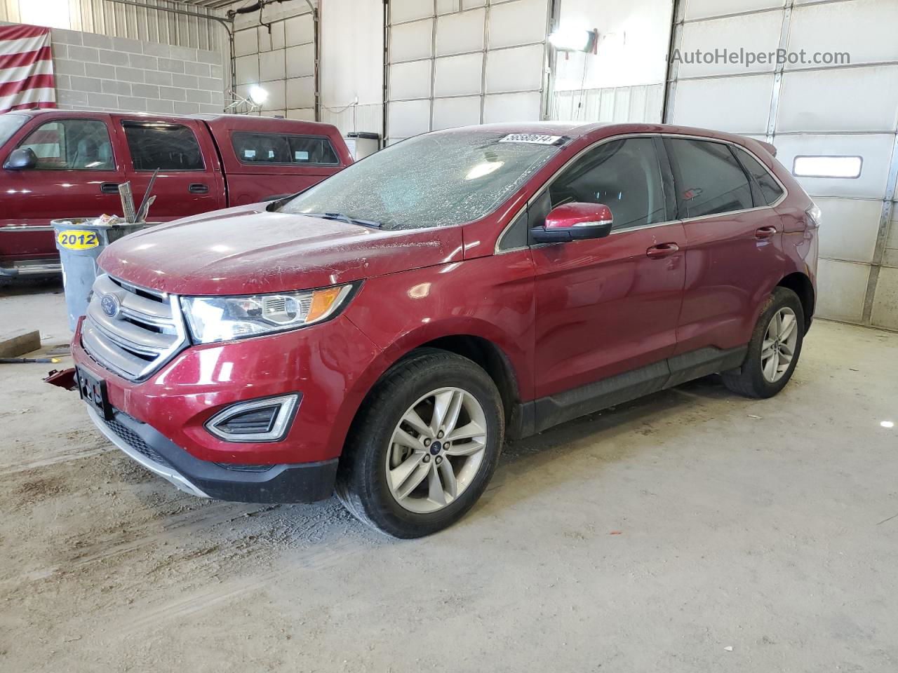 2018 Ford Edge Sel Red vin: 2FMPK3J83JBC47345