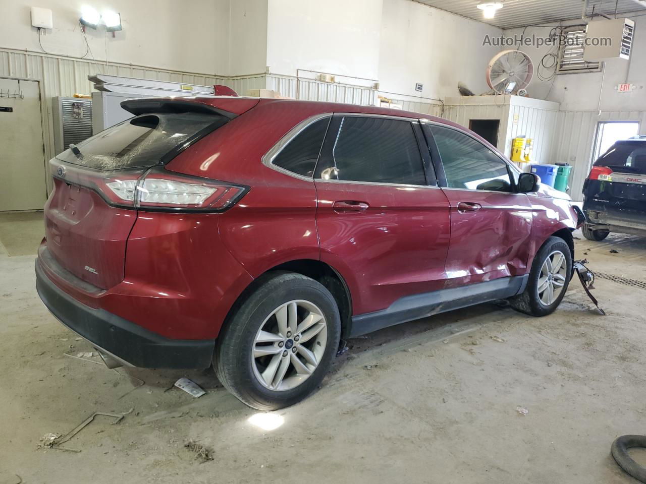 2018 Ford Edge Sel Red vin: 2FMPK3J83JBC47345