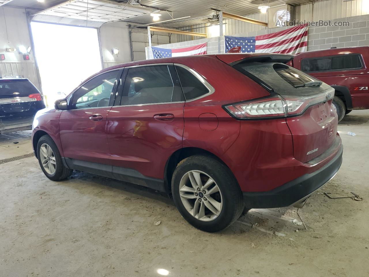 2018 Ford Edge Sel Red vin: 2FMPK3J83JBC47345