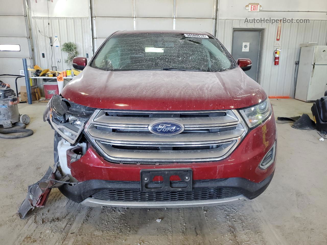 2018 Ford Edge Sel Red vin: 2FMPK3J83JBC47345