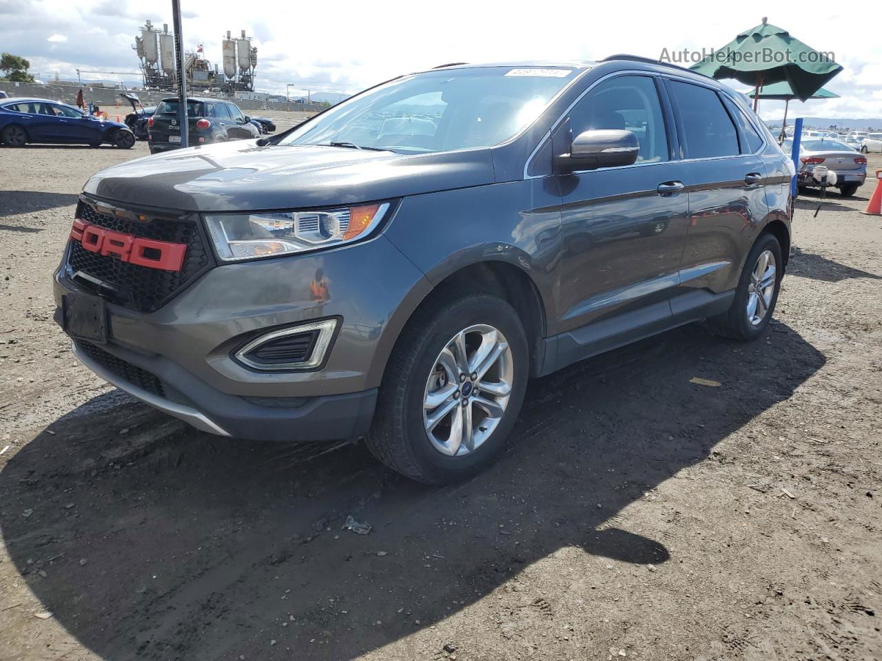 2016 Ford Edge Sel Gray vin: 2FMPK3J84GBB18765