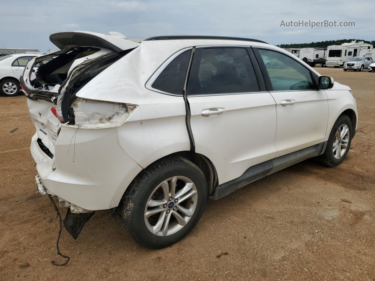 2016 Ford Edge Sel White vin: 2FMPK3J84GBC31003