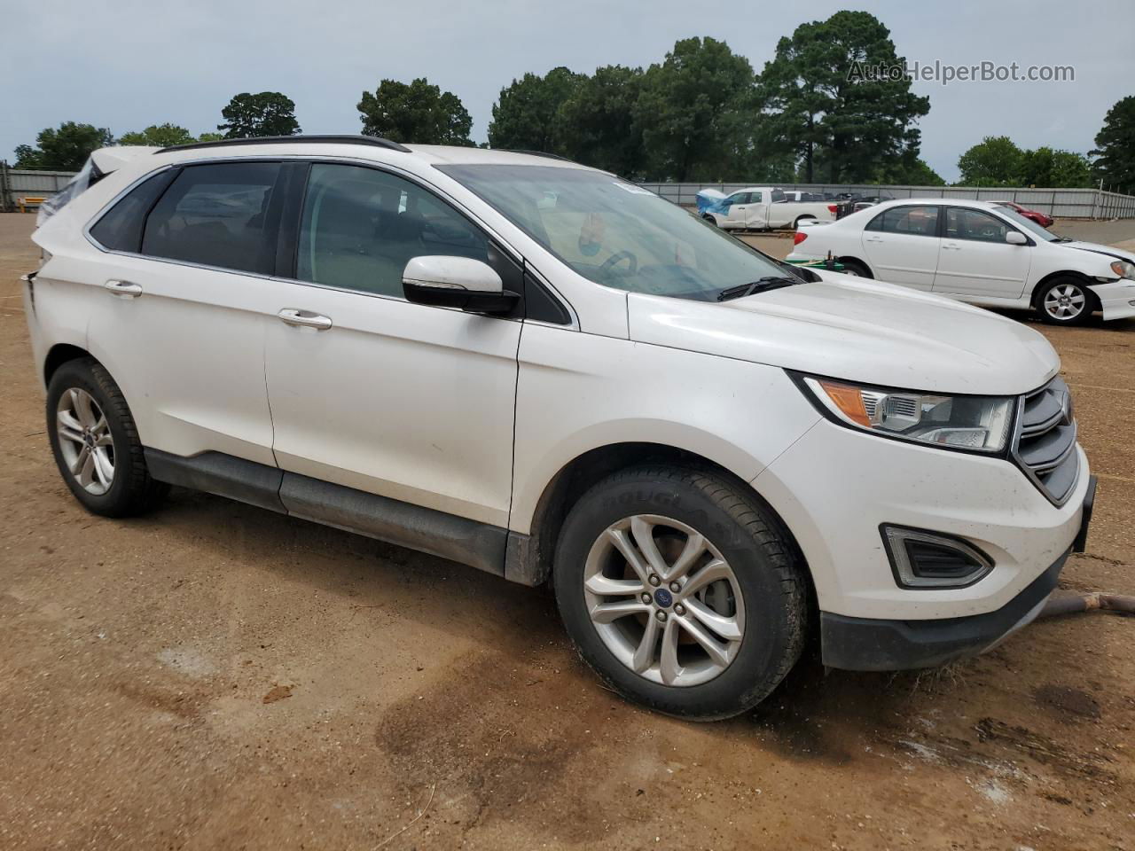 2016 Ford Edge Sel White vin: 2FMPK3J84GBC31003