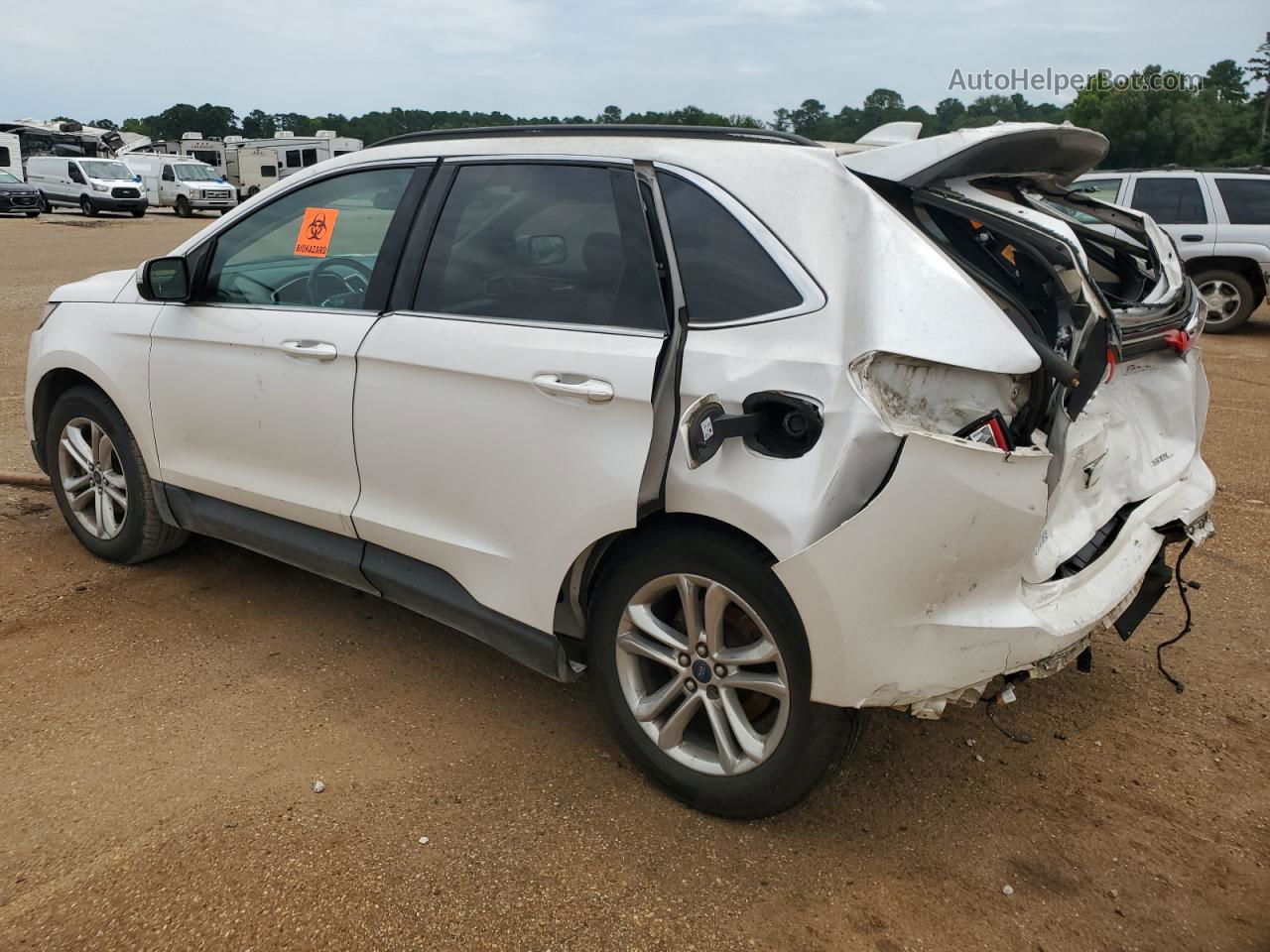 2016 Ford Edge Sel White vin: 2FMPK3J84GBC31003