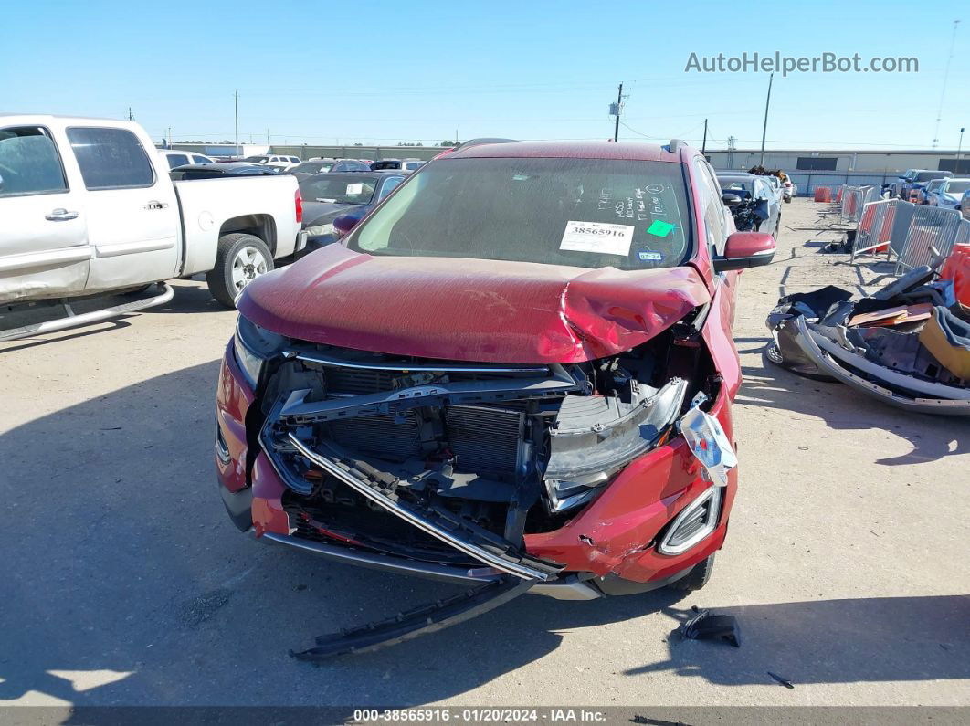 2017 Ford Edge Sel Red vin: 2FMPK3J84HBB27161