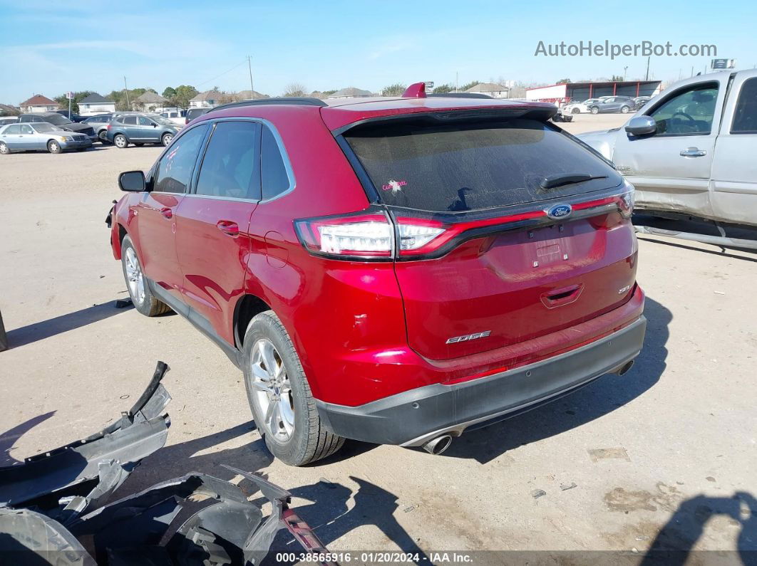 2017 Ford Edge Sel Red vin: 2FMPK3J84HBB27161