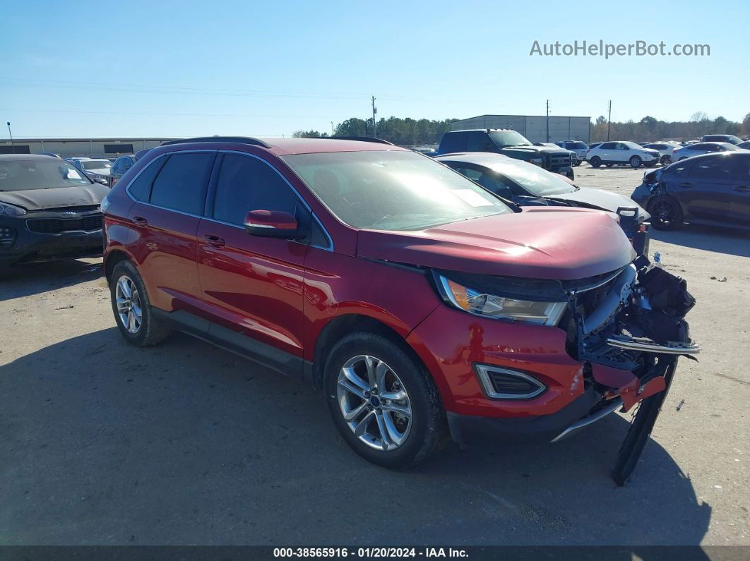 2017 Ford Edge Sel Red vin: 2FMPK3J84HBB27161