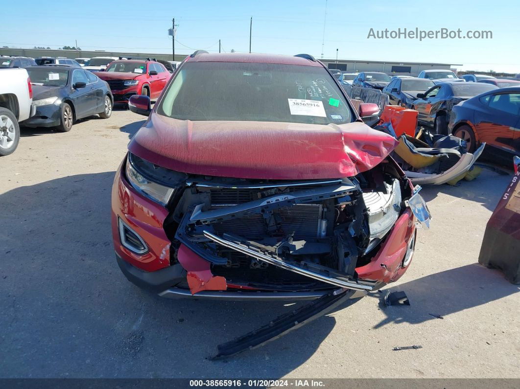 2017 Ford Edge Sel Red vin: 2FMPK3J84HBB27161