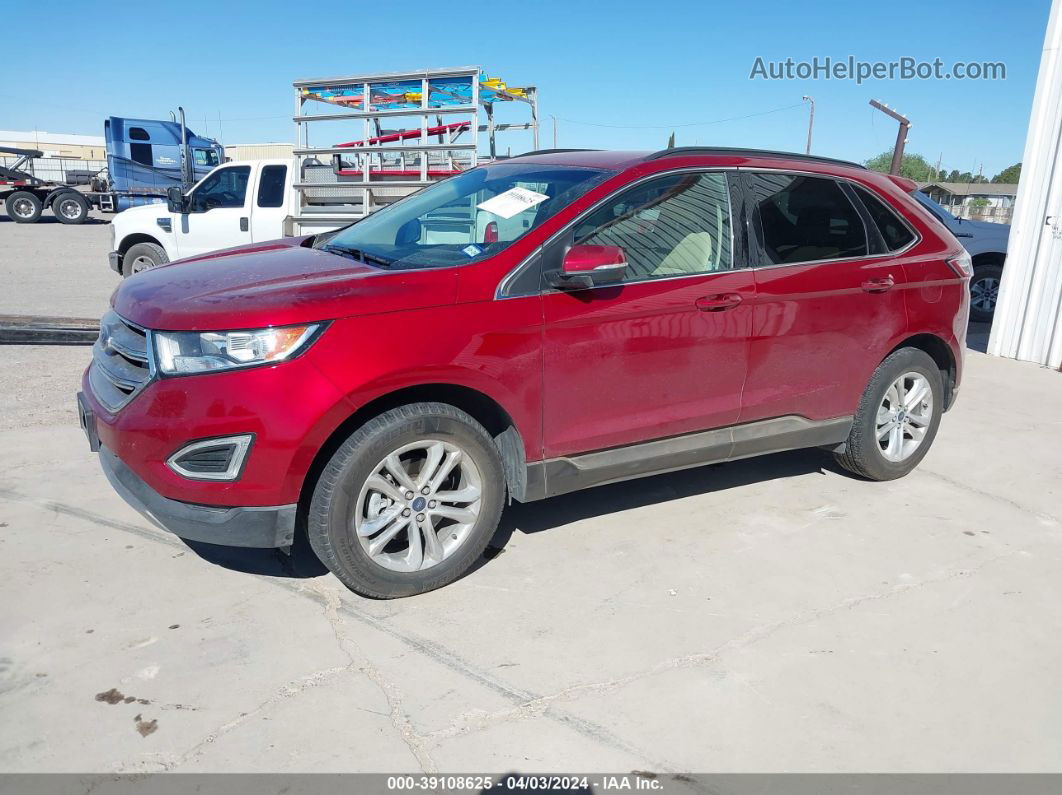 2017 Ford Edge Sel Red vin: 2FMPK3J84HBC44111