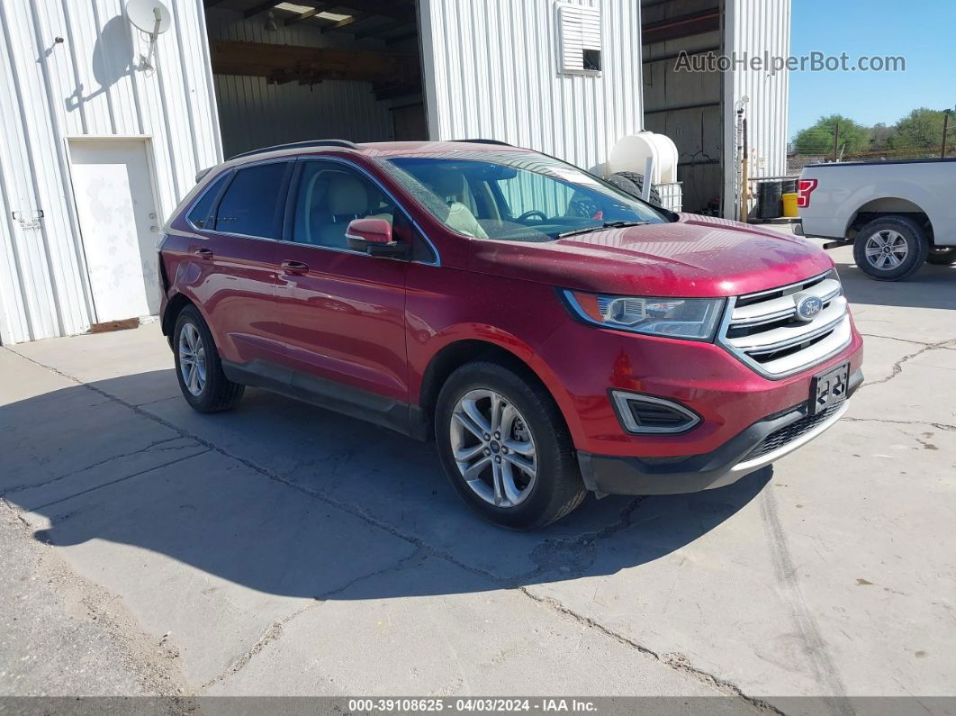 2017 Ford Edge Sel Red vin: 2FMPK3J84HBC44111