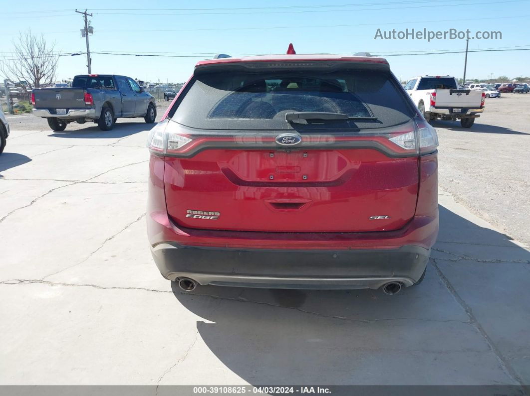 2017 Ford Edge Sel Red vin: 2FMPK3J84HBC44111