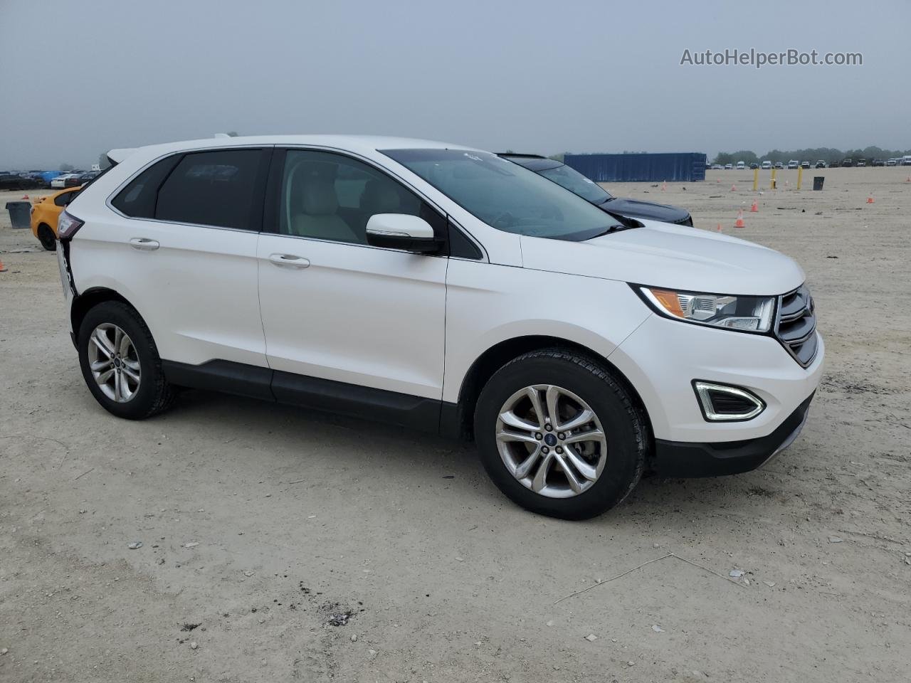 2018 Ford Edge Sel White vin: 2FMPK3J84JBB09376