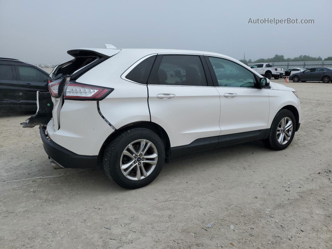 2018 Ford Edge Sel White vin: 2FMPK3J84JBB09376