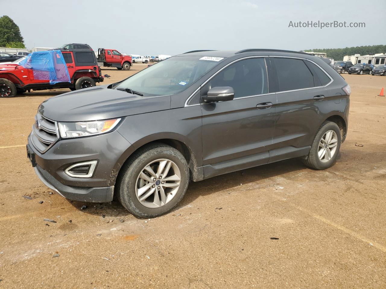 2018 Ford Edge Sel Gray vin: 2FMPK3J84JBB38702