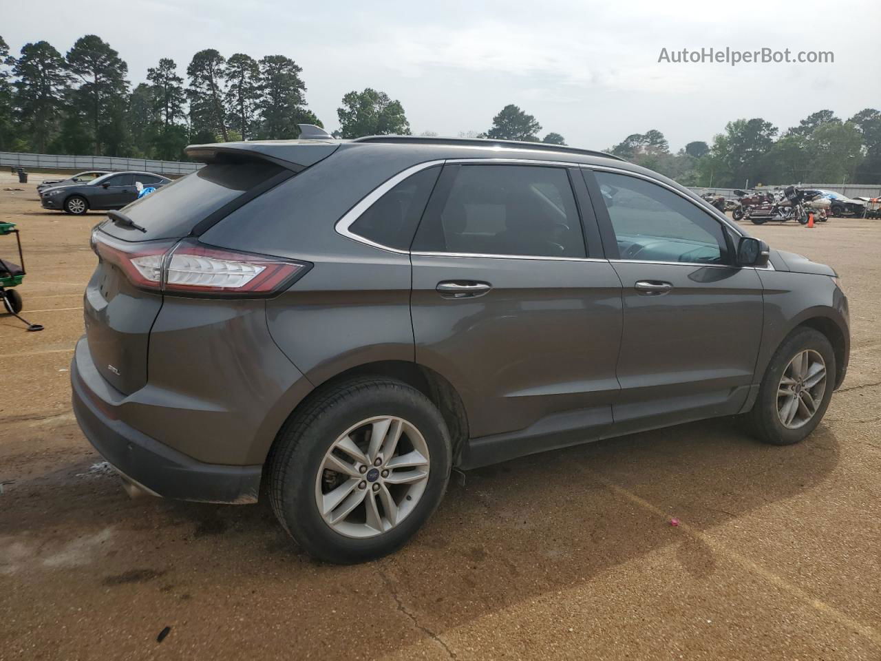 2018 Ford Edge Sel Gray vin: 2FMPK3J84JBB38702