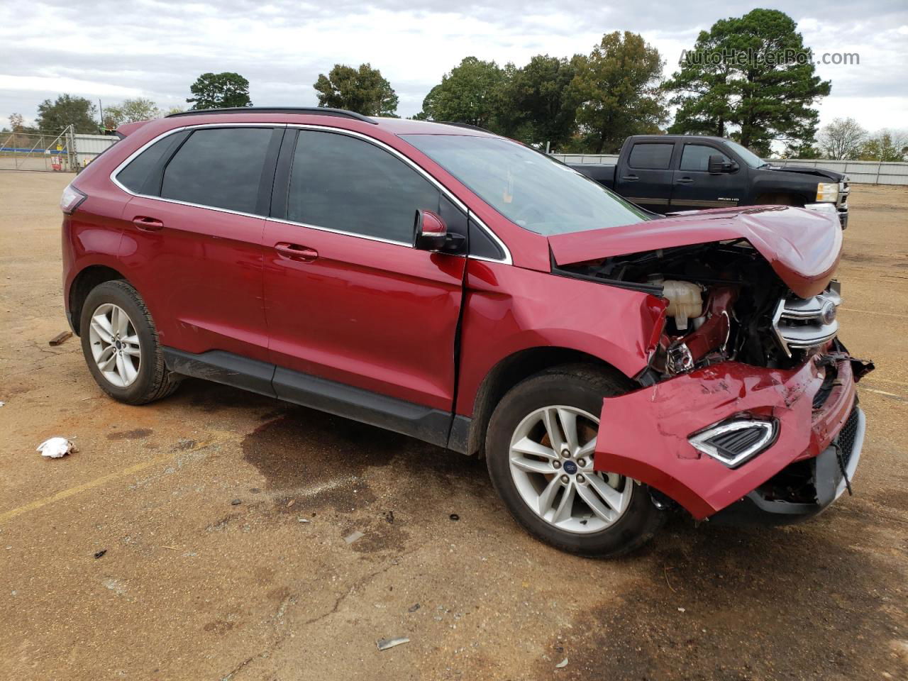 2018 Ford Edge Sel Red vin: 2FMPK3J84JBC00518