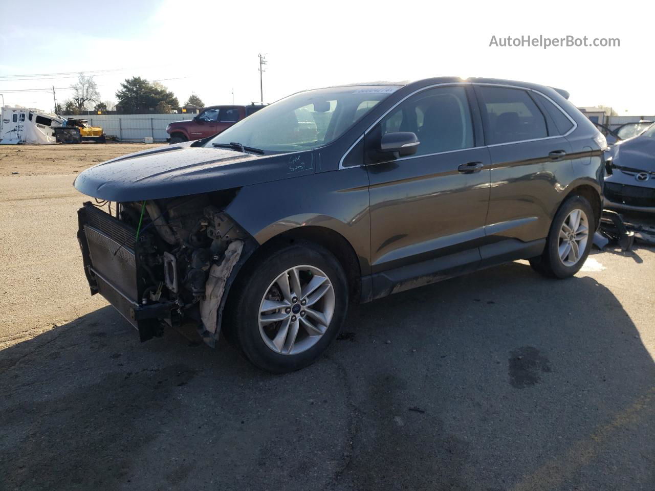 2016 Ford Edge Sel Серый vin: 2FMPK3J85GBC18695