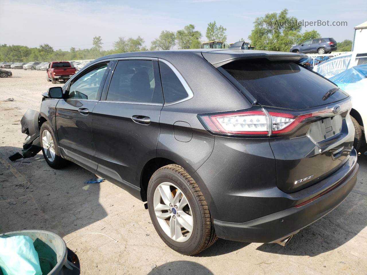 2017 Ford Edge Sel Серый vin: 2FMPK3J86HBC21025