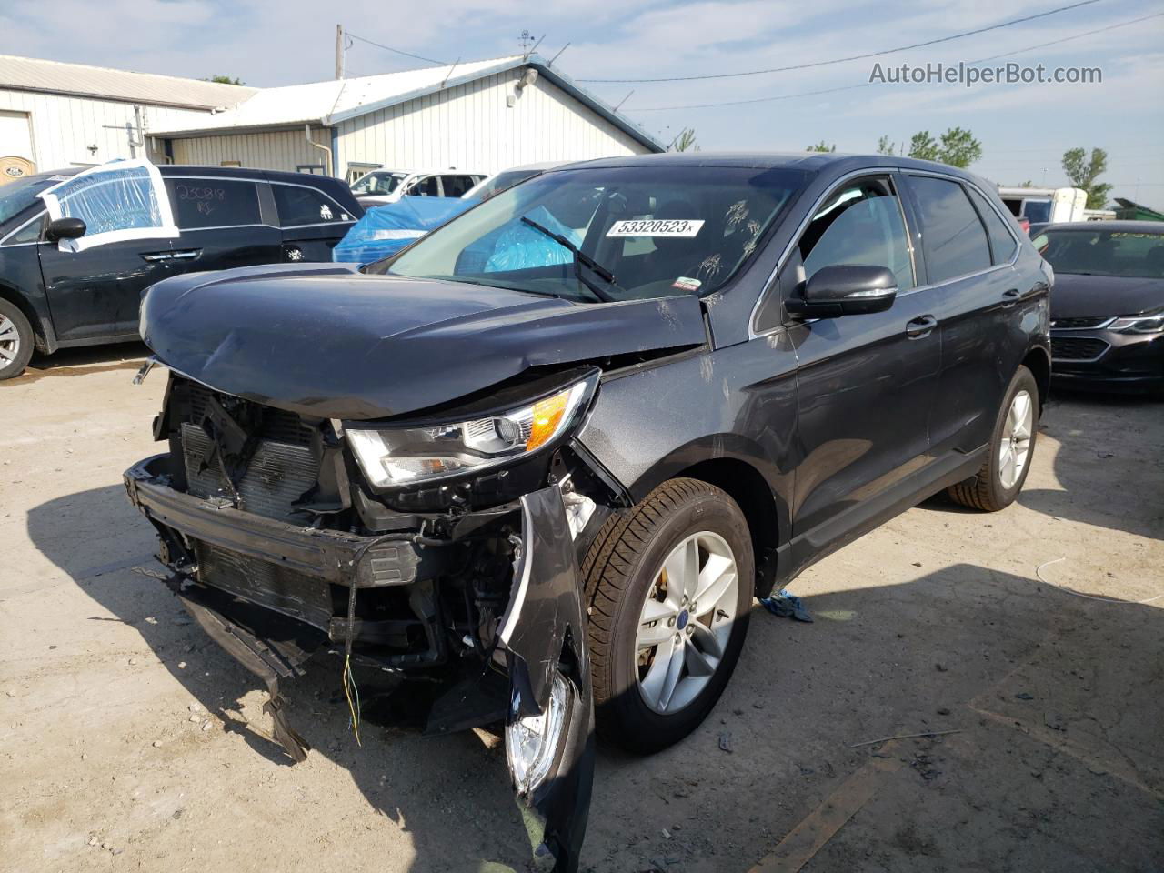 2017 Ford Edge Sel Gray vin: 2FMPK3J86HBC21025