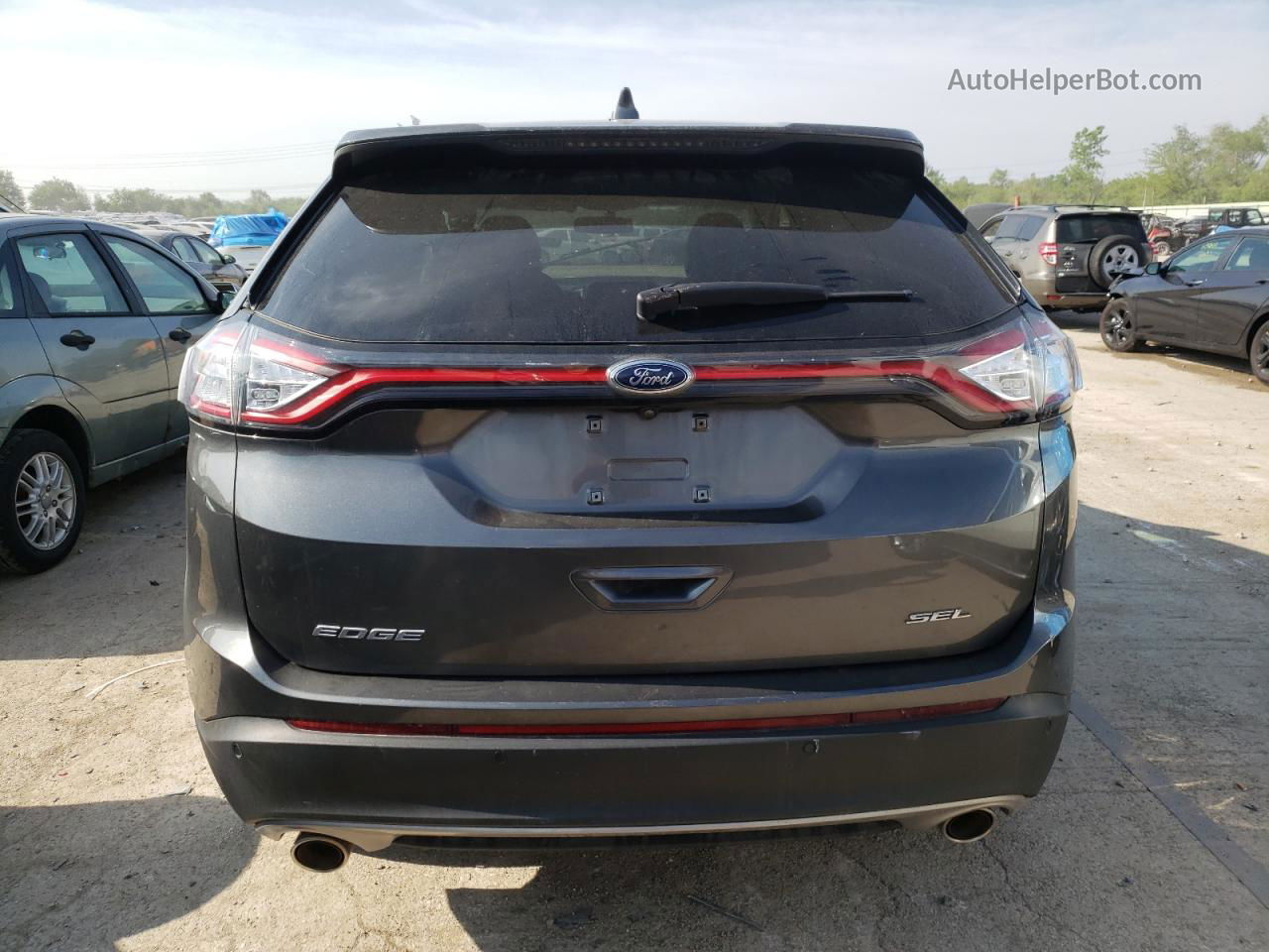 2017 Ford Edge Sel Gray vin: 2FMPK3J86HBC21025