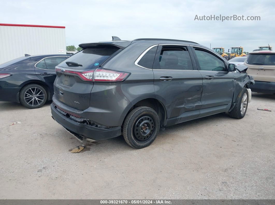 2017 Ford Edge Sel Gray vin: 2FMPK3J86HBC30937