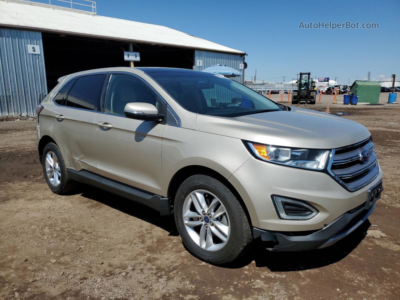 2017 Ford Edge Sel Beige vin: 2FMPK3J86HBC45485