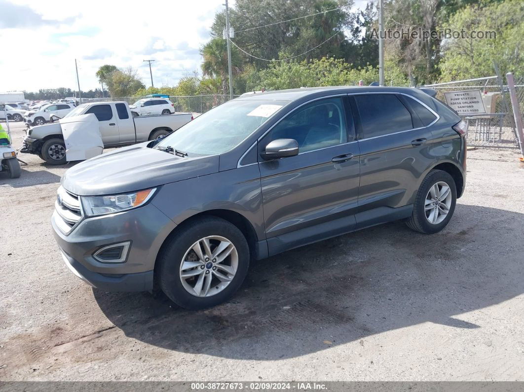 2015 Ford Edge Sel Gray vin: 2FMPK3J87FBC09592