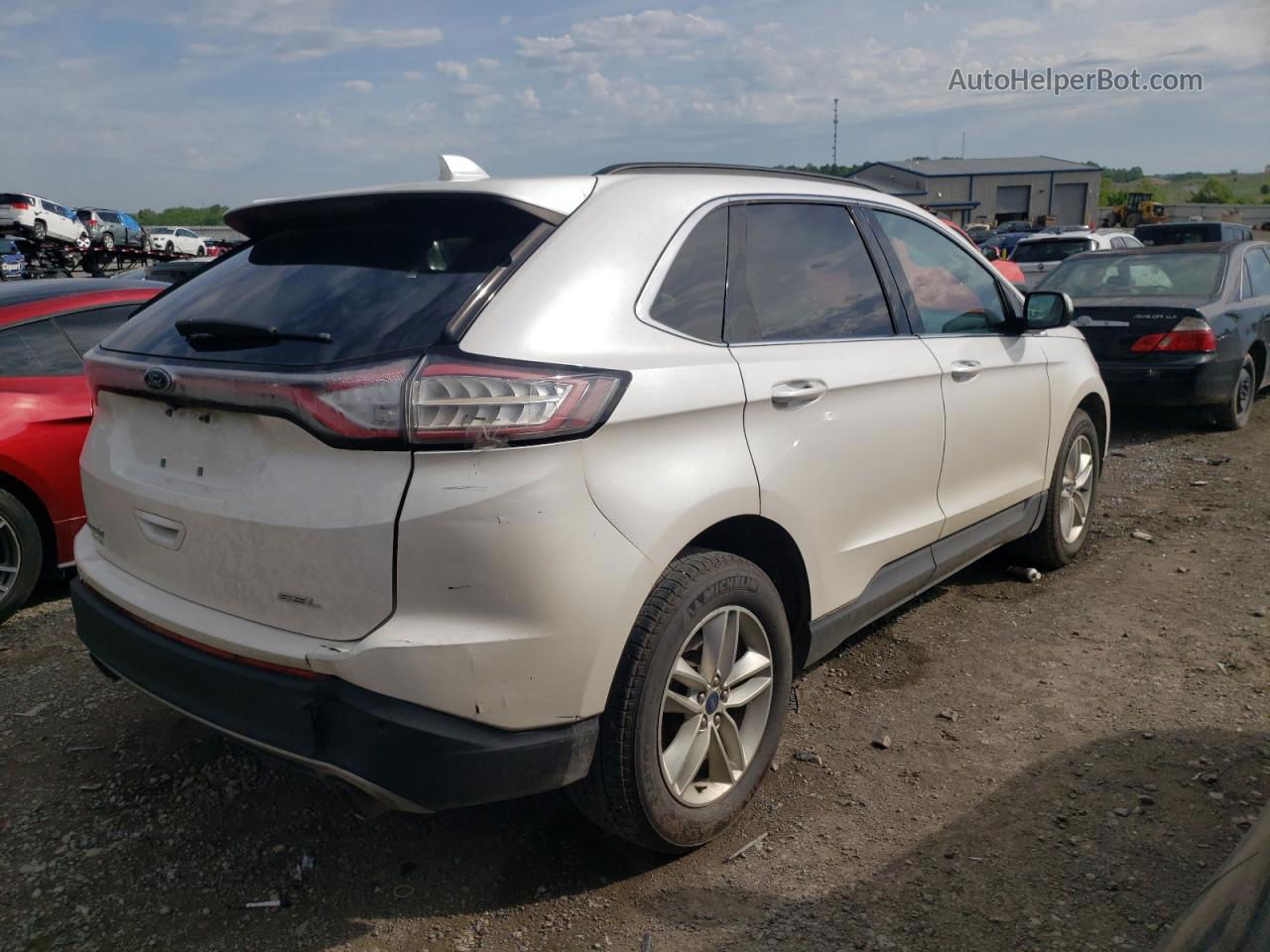 2016 Ford Edge Sel White vin: 2FMPK3J87GBC49530