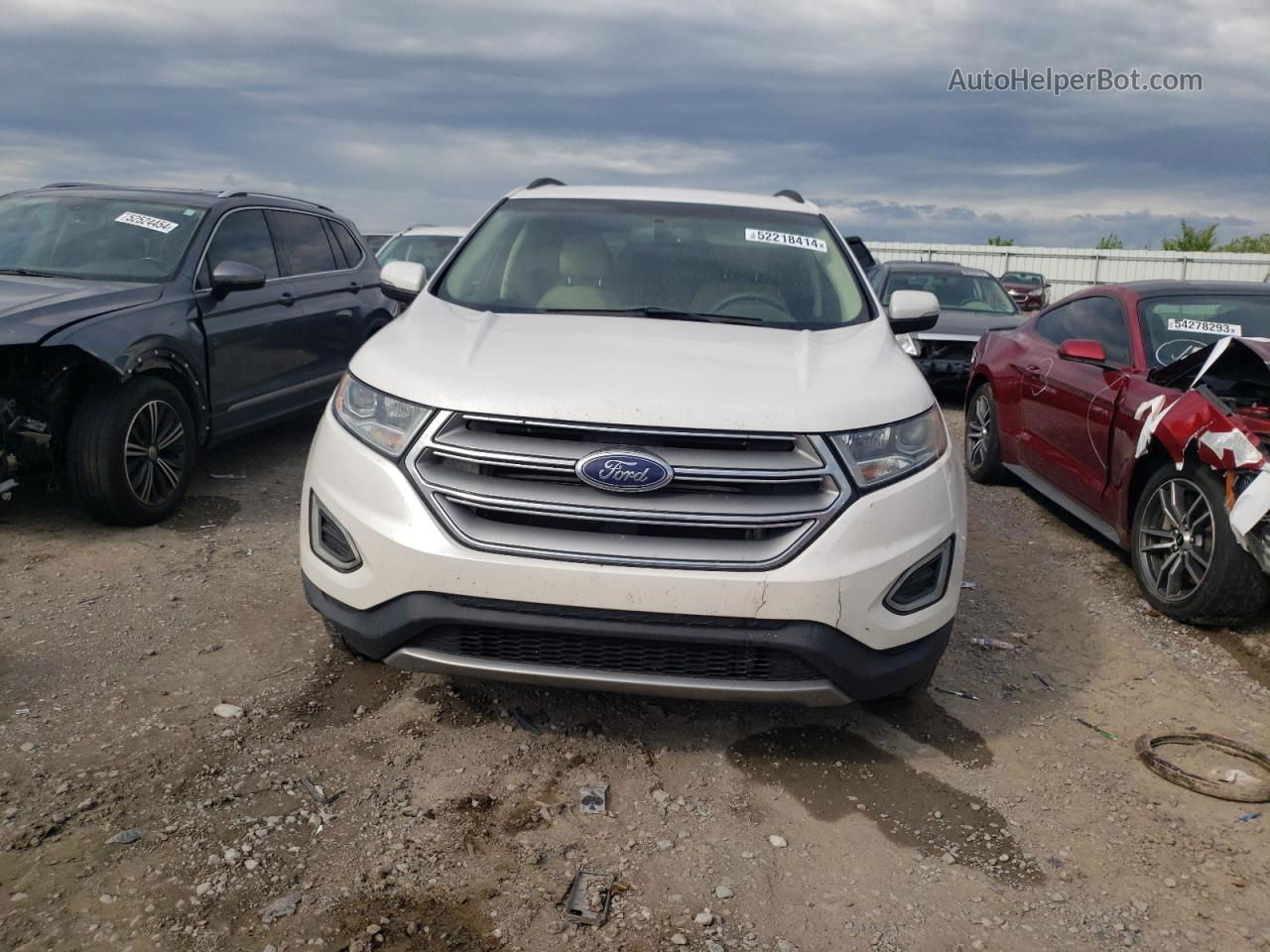 2016 Ford Edge Sel White vin: 2FMPK3J87GBC49530