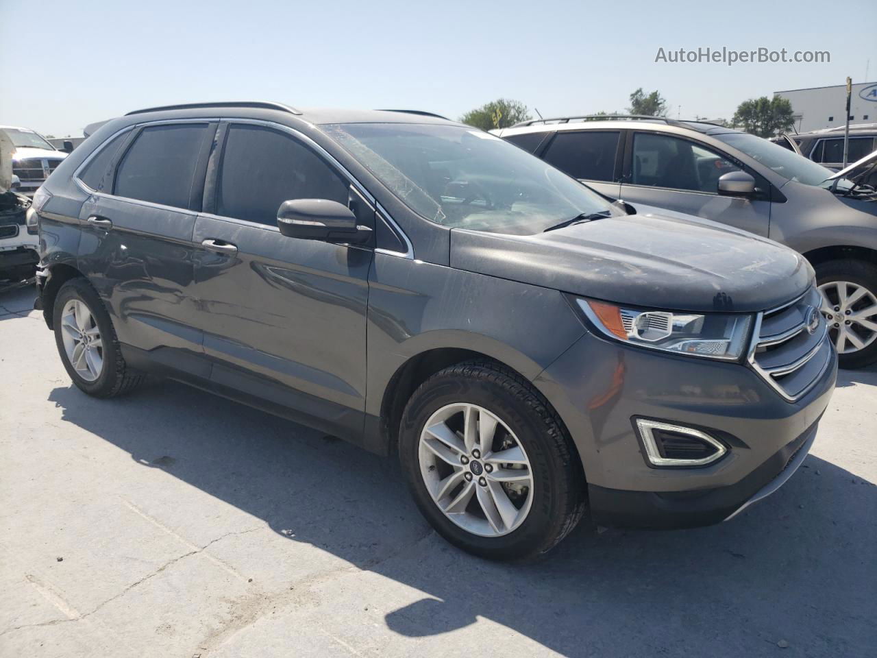 2017 Ford Edge Sel Gray vin: 2FMPK3J87HBB42902