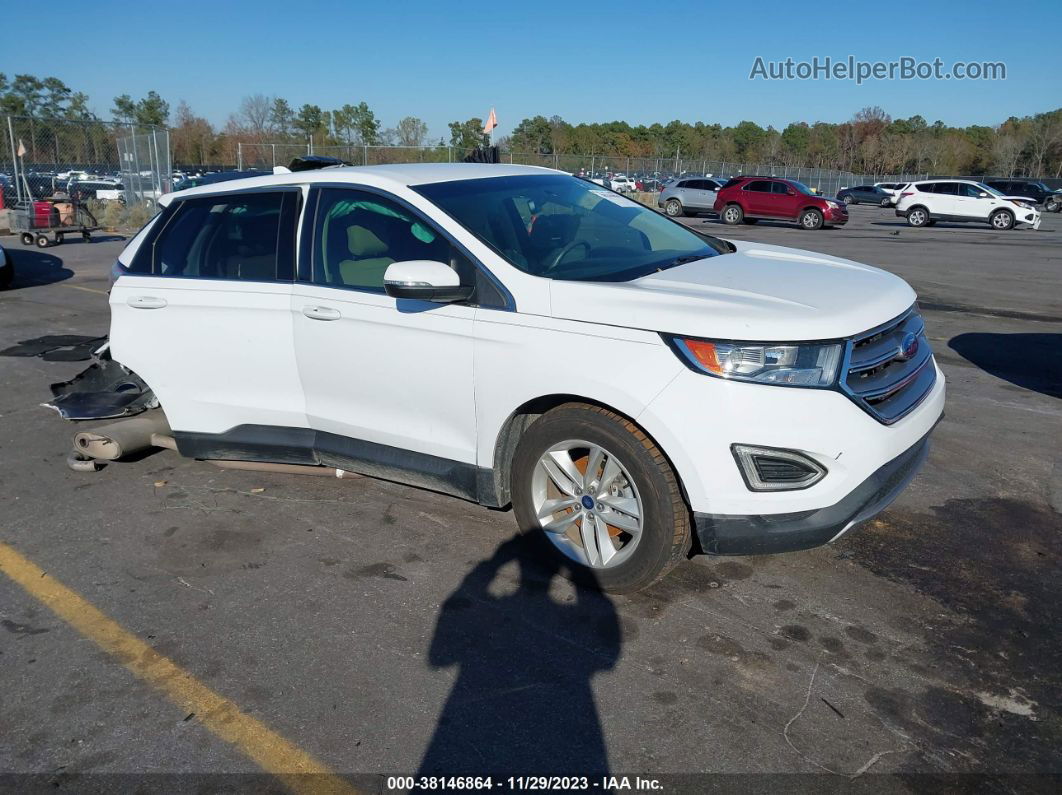 2018 Ford Edge Sel White vin: 2FMPK3J87JBB55946