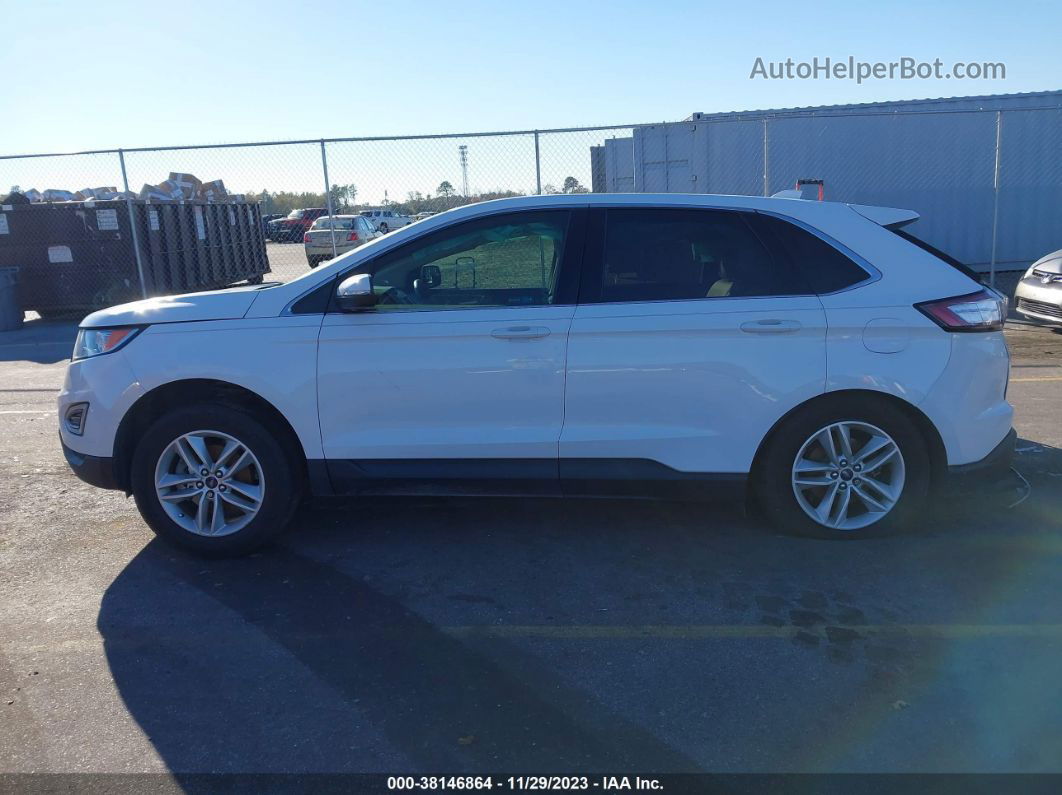 2018 Ford Edge Sel White vin: 2FMPK3J87JBB55946