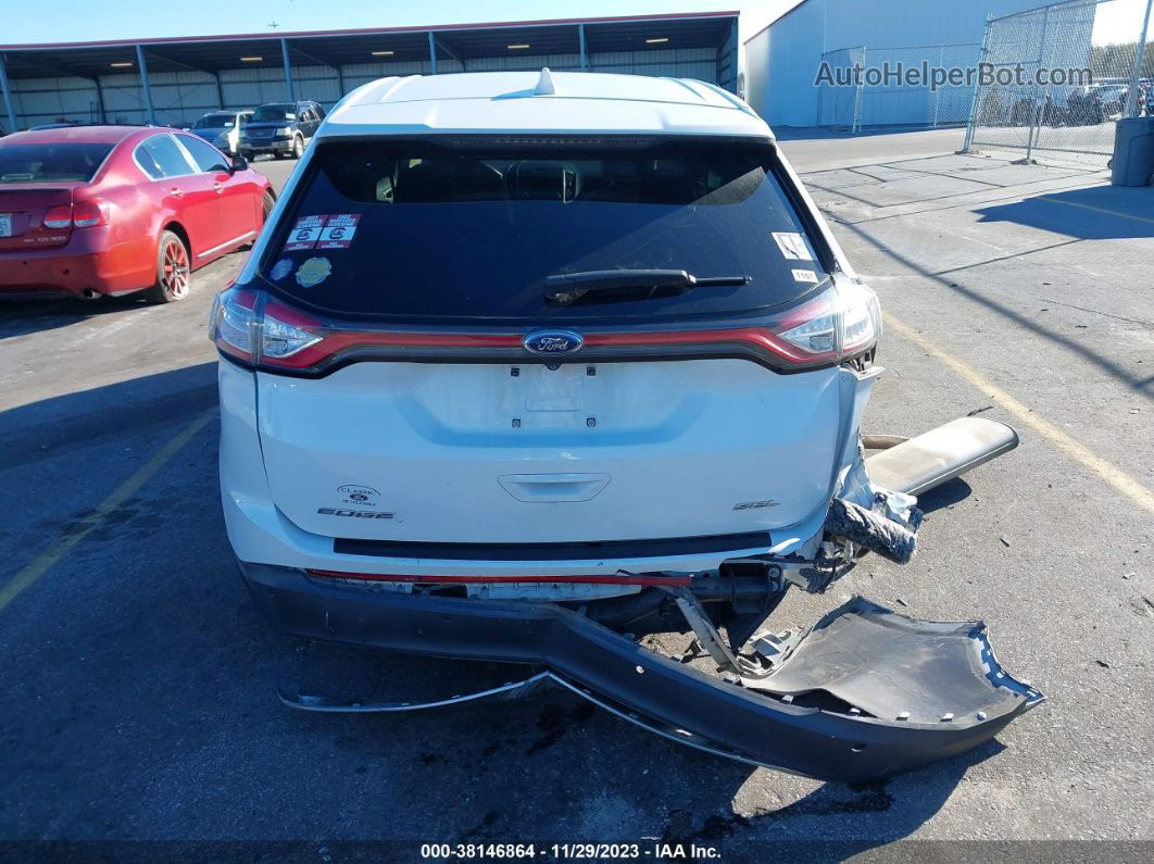 2018 Ford Edge Sel White vin: 2FMPK3J87JBB55946