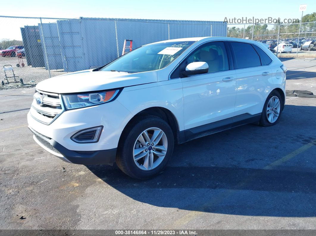 2018 Ford Edge Sel White vin: 2FMPK3J87JBB55946