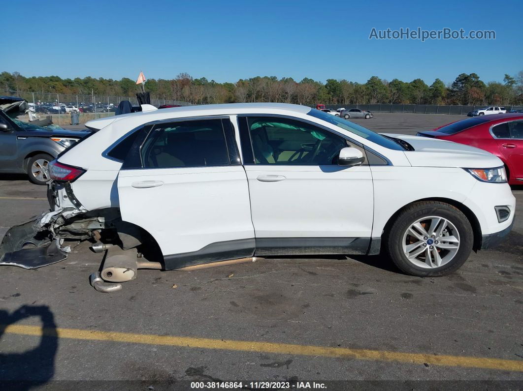 2018 Ford Edge Sel White vin: 2FMPK3J87JBB55946