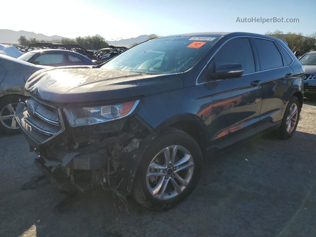 2016 Ford Edge Sel Blue vin: 2FMPK3J88GBC17749