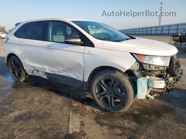 2018 Ford Edge Sel White vin: 2FMPK3J88JBB73288