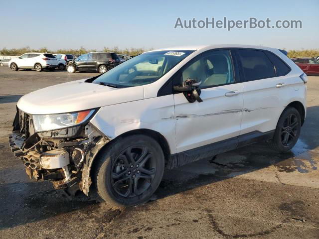 2018 Ford Edge Sel White vin: 2FMPK3J88JBB73288