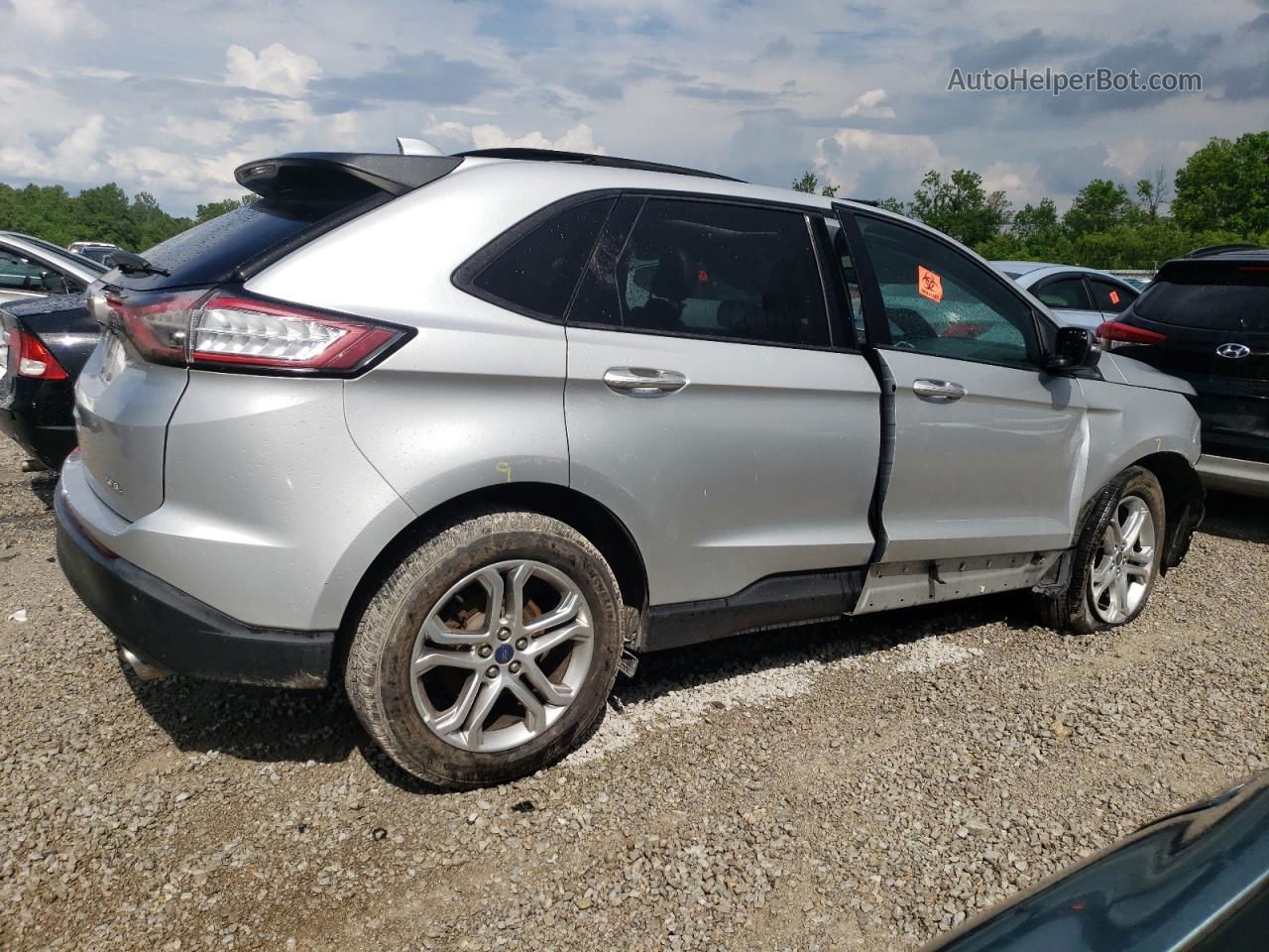 2018 Ford Edge Sel Серебряный vin: 2FMPK3J88JBC36227