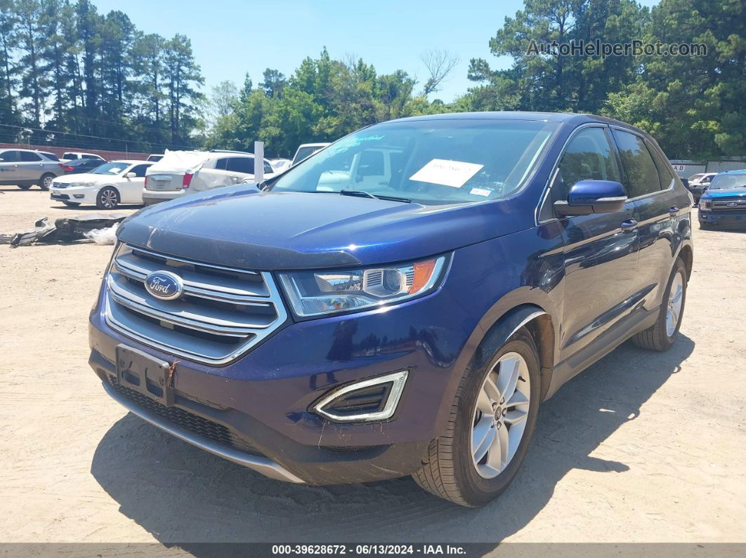 2016 Ford Edge Sel Blue vin: 2FMPK3J89GBB73907