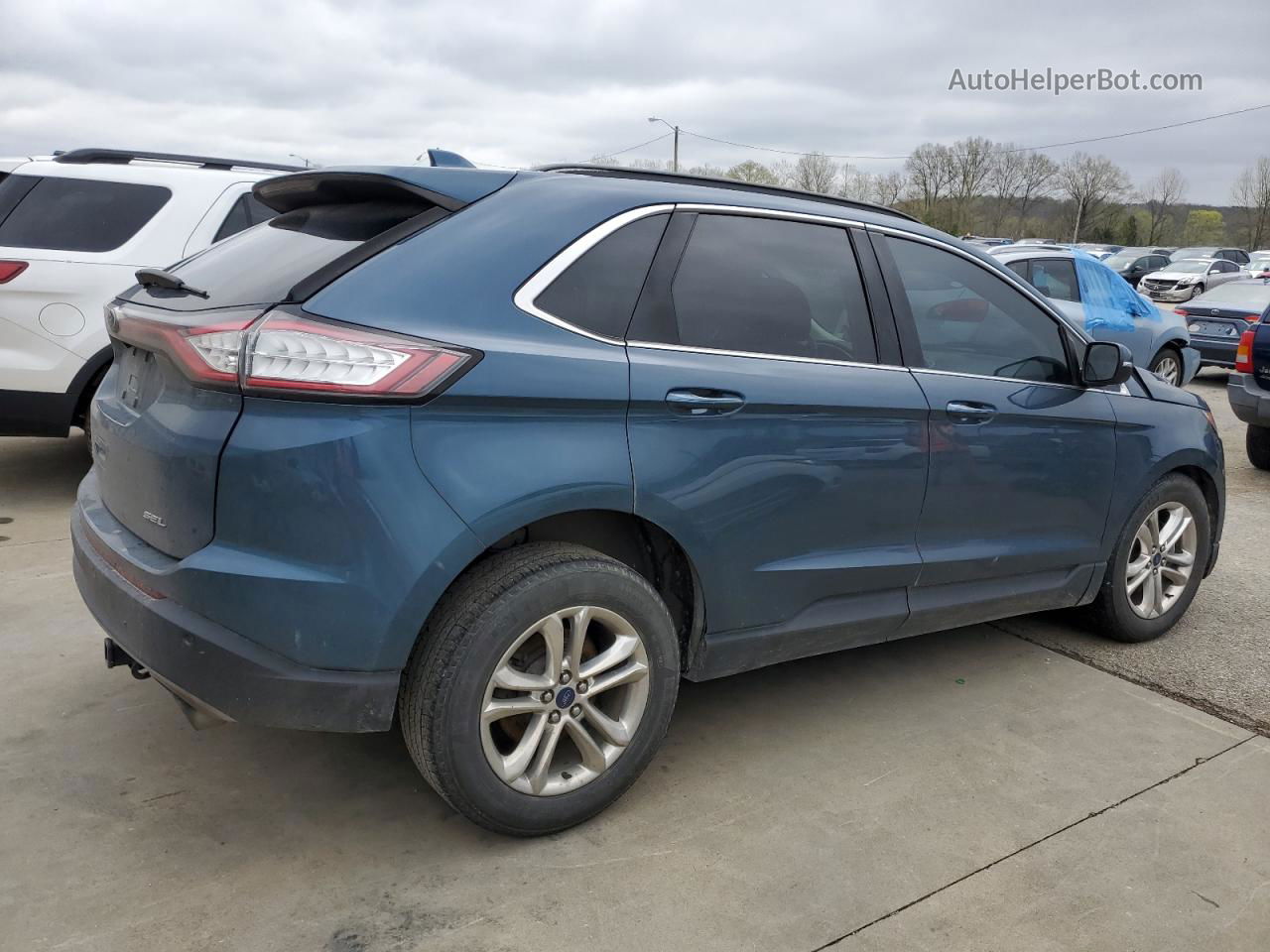 2016 Ford Edge Sel Blue vin: 2FMPK3J89GBB92554