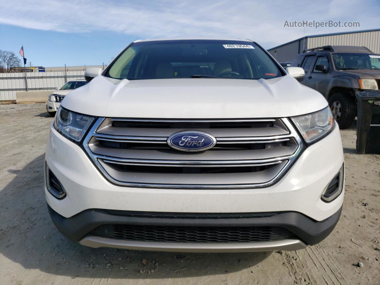 2016 Ford Edge Sel White vin: 2FMPK3J89GBC39808