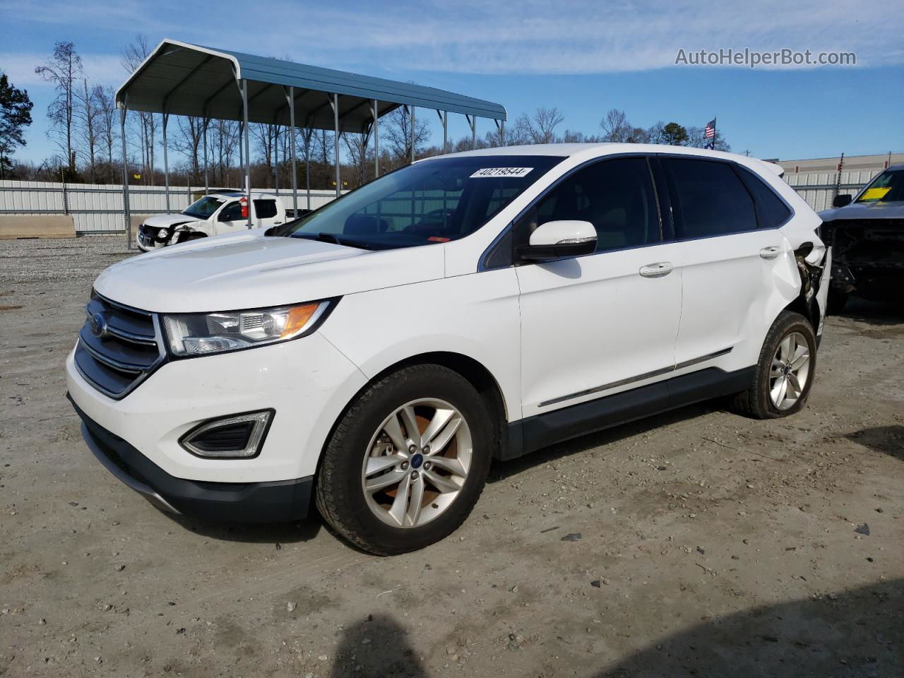 2016 Ford Edge Sel White vin: 2FMPK3J89GBC39808