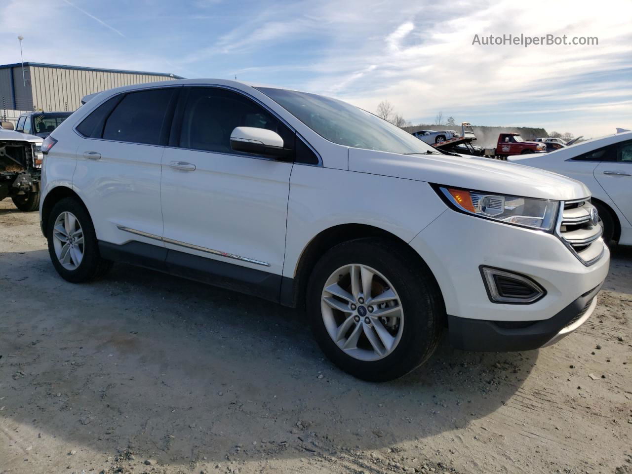 2016 Ford Edge Sel White vin: 2FMPK3J89GBC39808