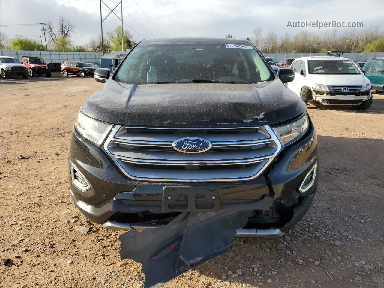 2017 Ford Edge Sel Black vin: 2FMPK3J89HBC43519